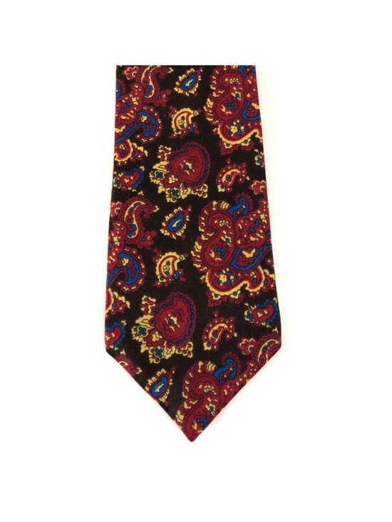 Stanicci Other - Stanicci 100% Textured Polyester Mens Multicolor Paisley Tie Necktie Red Blue
